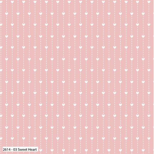 Wedding Sweet Heart - Cotton Print Fabric - Half Metre