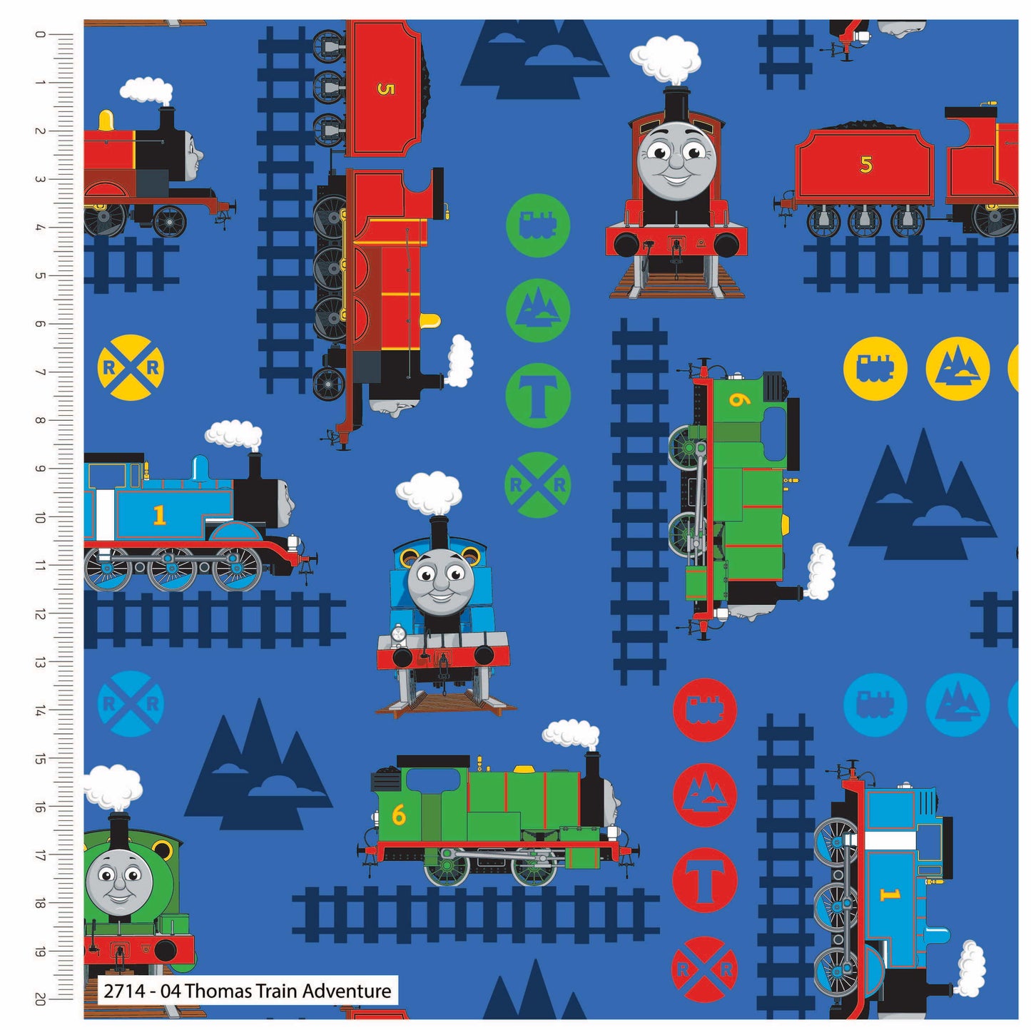 Thomas and Friends Classic Cotton Print - Thomas Train Adventure