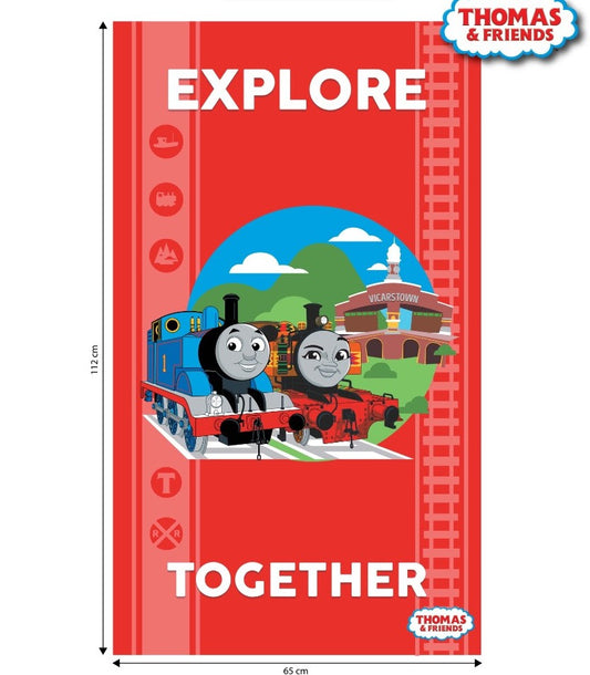 Thomas and Friends Classic Cotton Print - Explore Together Panel