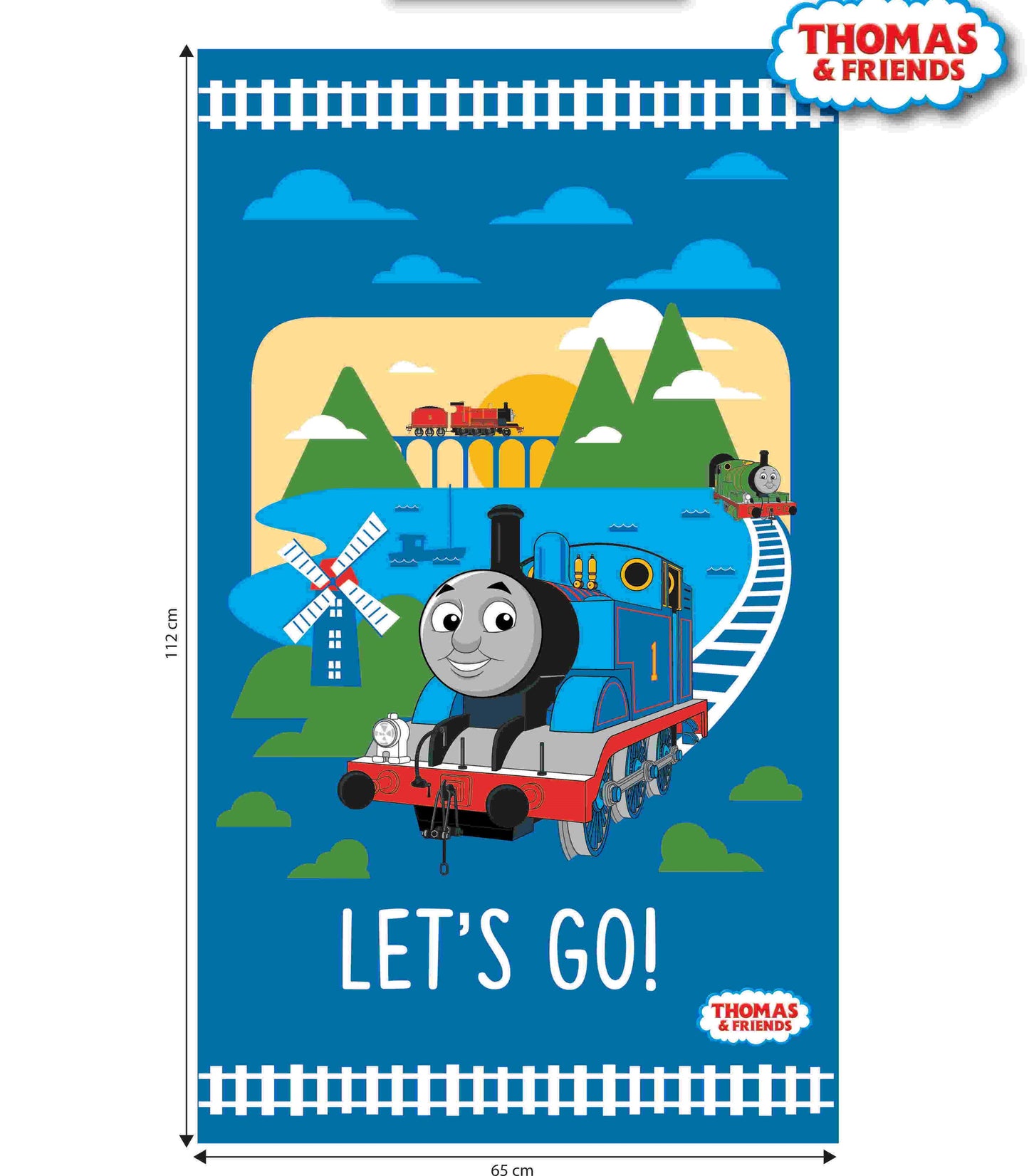 Thomas and Friends Classic Cotton Print - Let's Go Panel