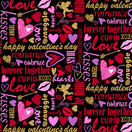 Sweethearts Cotton Print - Valentine Lingo