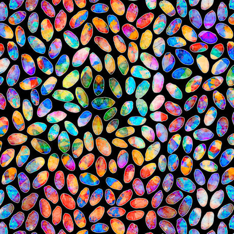 Brilliance Cotton Print - Jelly Beans on Black