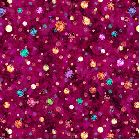 Moonshadow Cotton Print - Dot on Purple - per half metre