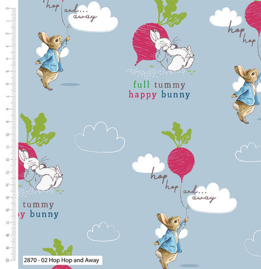 Peter Rabbit Home Grown Hoppiness Cotton Print - Hop Hop and Away