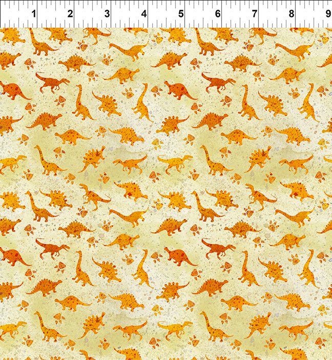 Dinosaur Friends Cotton Print - Dino Prints  - per half metre