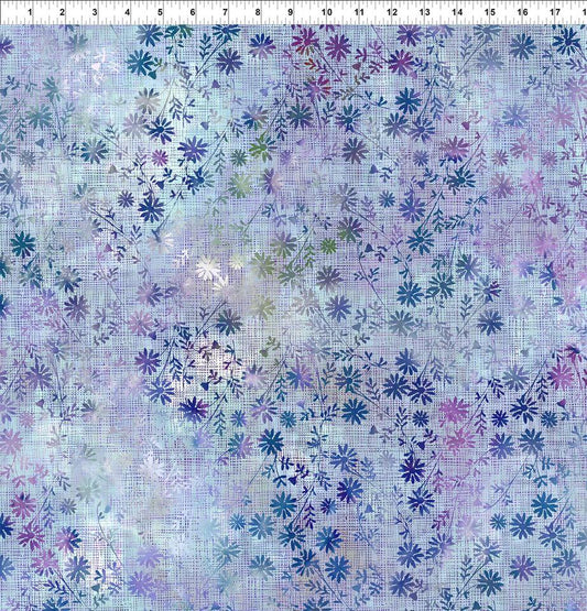 Purple Wildflower - Haven Cotton Print Fabric - per half metre