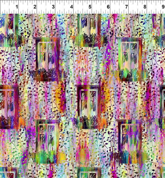 Urban Jungle Cotton Print - Window Scene