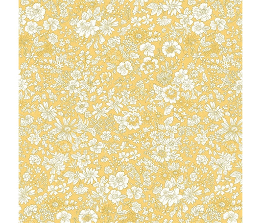 Emily Silhouette - Flower Show Sunrise Cotton Print Fabric - End of Bolt 145cm