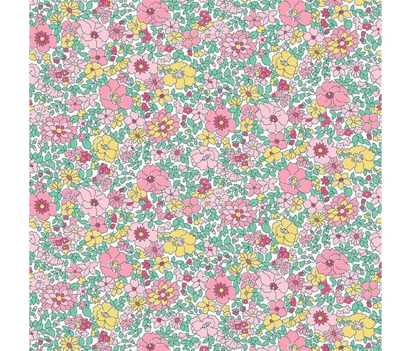 Arley Garden Multi - Flower Show Sunrise Cotton Print Fabric - End of Bolt 155cm