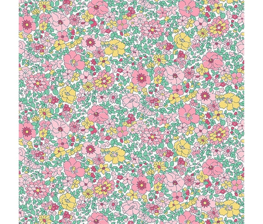 Arley Garden Multi - Flower Show Sunrise Cotton Print Fabric - End of Bolt 155cm