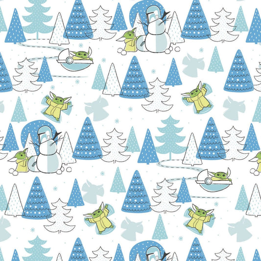 Character Winter Cotton Print - Child Snow Day