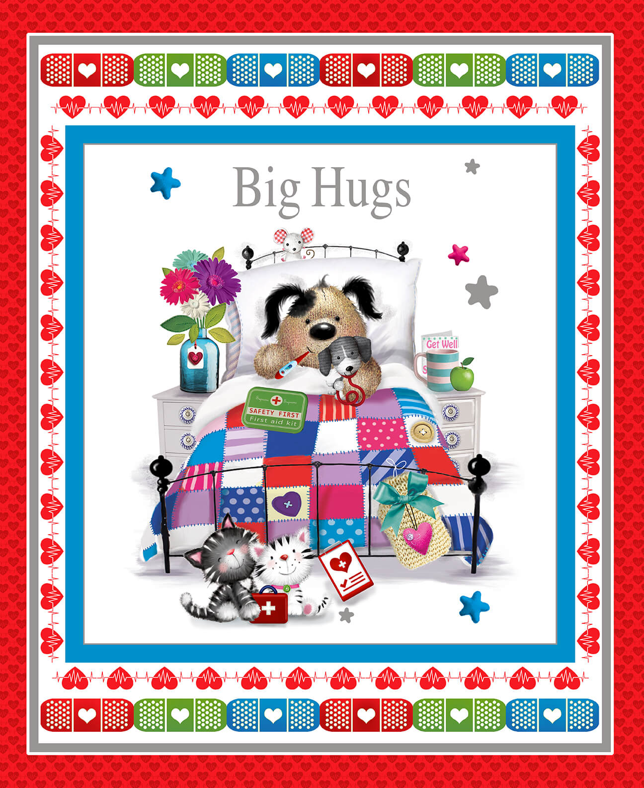 Big Hugs Cotton Print - Hugs Panel