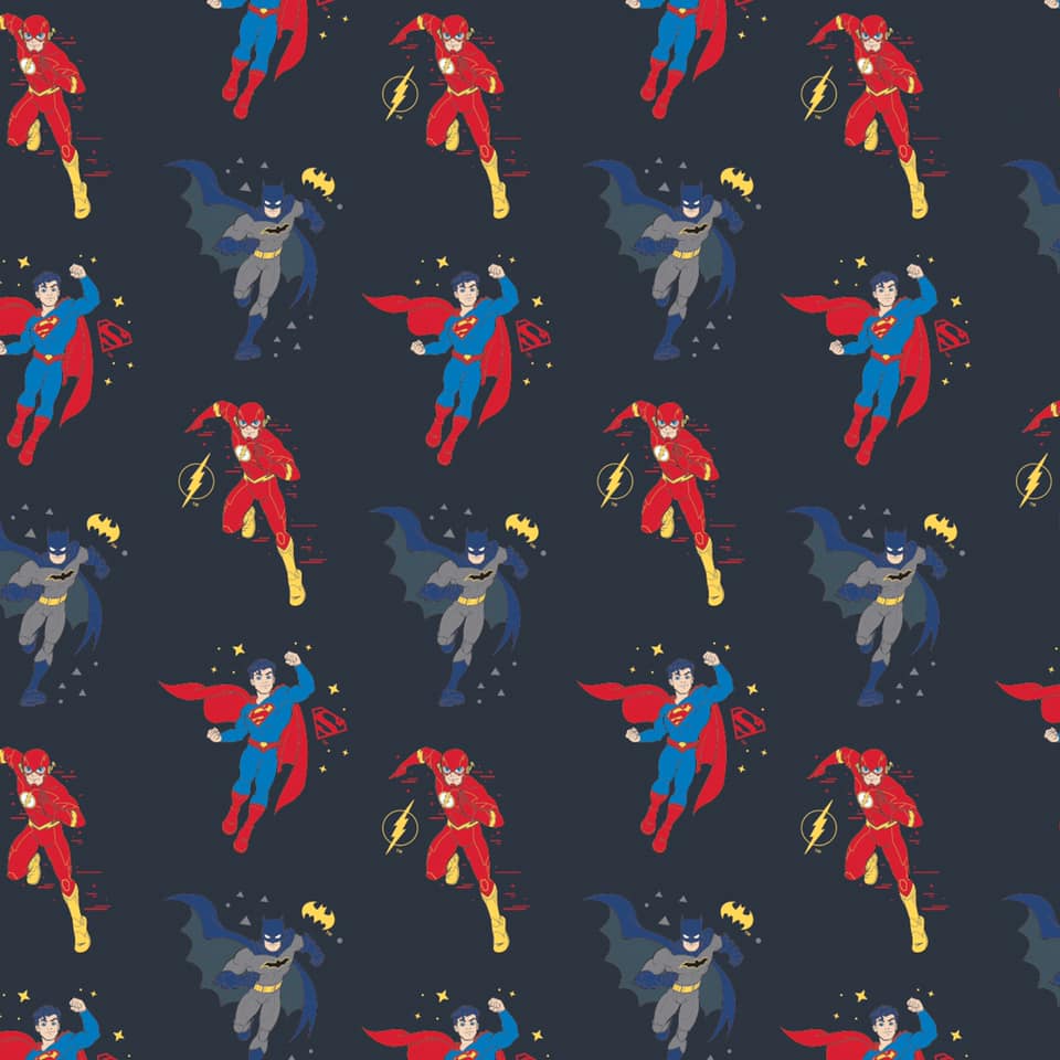 Young DC Cotton Print - DC Heroes - per half metre