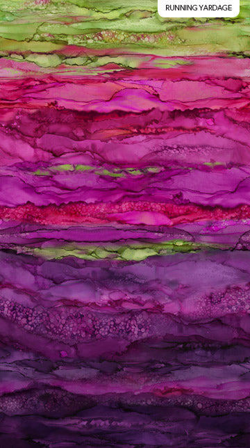 Wild Berry - Bliss Ombre Ensemble Cotton Print Fabric - per half metre