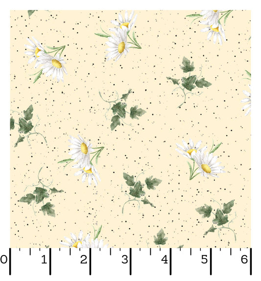 Daisies on Sunshine - Bramble Patch Cotton Print Fabric - per half metre
