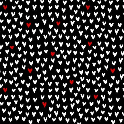 Love to Knit Cotton Print - Heart Stitch