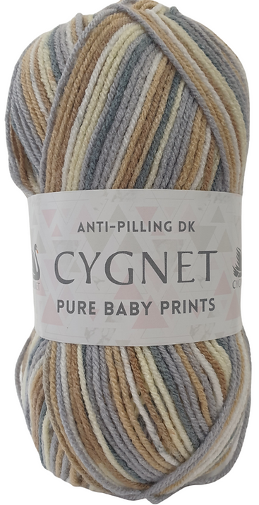 Toffee Rose - Cygnet Pure Baby DK Prints - Cygnet Yarn